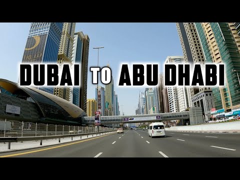[4K] Road Trip from DUBAI Sheikh Zayed Road To ABU DHABI Center!