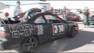 Halloween Hooptiefest 24 Hours of Lemons New Hampshire Speedway October 2022 3D Anaglyph Version