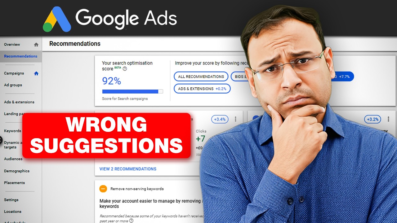 Google Ads : Which Recommendations are not to follow | Umar Tazkeer