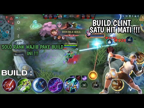 BUILD CLINT TERSAKIT ❗ GAMEPLAY CLINT 1 HIT MATI ❗ COCOK BUAT SOLO RANK