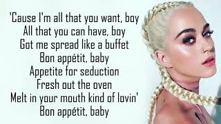 Katy perry Bon Appetit lyrics