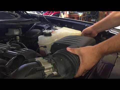 11-17 Dodge Challenger air filter install AEM Dryflow