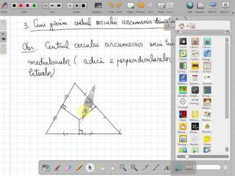 Triunghi inscris in cerc sau cerc circumscris unui triunghi clasa a VII a( www.supermeditatii.ro)
