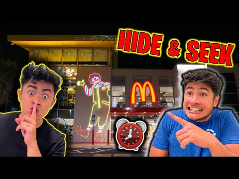 100 HOUR OVERNIGHT CHALLENGE IN WORLDS BIGGEST MCDONALDS *HIDE AND SEEK*