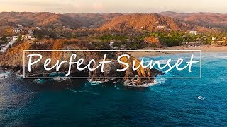Zipolite And Puerto Escondido Sunset From The Air with DJI Mavic