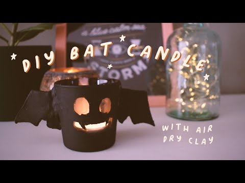 DIY Bat Candle for Halloween 🦇 🕸️ | Vlog
