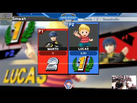 Onslaught 102 - Loser's Top 8: D (Marth) vs K3H (Lucas)