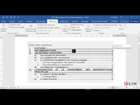 Word - 3 Avancé - Cours Rapport Mise en forme RAPIDE