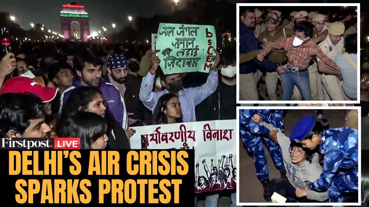 Delhi Pollution LIVE: Residents Protest at India Gate as AQI Remains ‘Very Poor', Demand Action