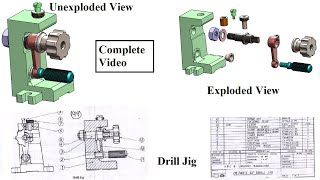 How to make Drill Jig Assembly Solidworks, Complete Video