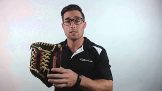 Video thumbnail: Louisville Slugger Omaha Series 5 Scarlet Baseball Glove: FGS5SR6-1150