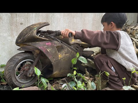 Komplette Restaurierung eines verlassenen 49-ccm-BMW-Minis für meinen jüngeren Bruder