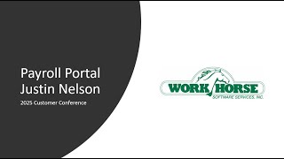 Customer Conference 2025 – Payroll Portal Session
