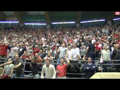 Crvena zvezda - Alba 86:69 | Sever celi sada se veseli | Ceo Pionir peva!