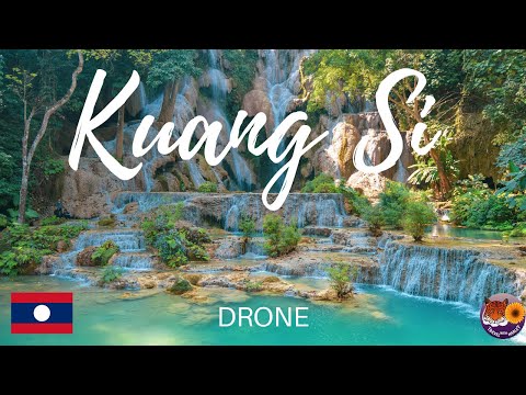CACHOEIRA KUANG SI LAOS - HD COM DRONE!
