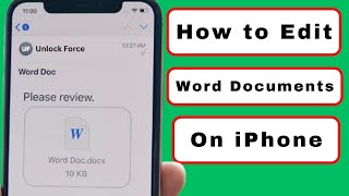 How to Edit Word Document iPhone / iPad