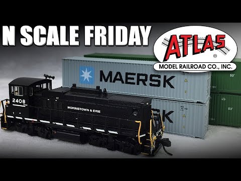 N Scale Friday Atlas MP15DC and Shipping containers