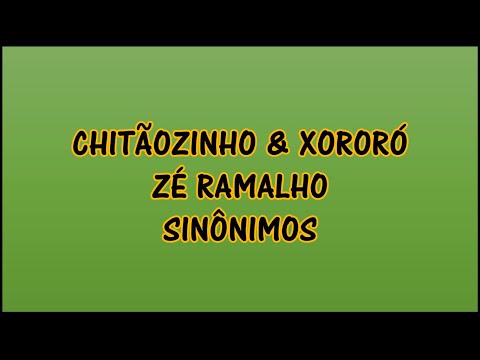 Chitãozinho & Xororó, Zé Ramalho - Sinônimos Lyrics | (Letra en Portugués) | (Traducida al Español)