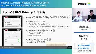 [인포블록스] DNS보안웨비나 2부-DoT/DoH 지원 현황, Infoblox 포지션