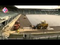 Grasmat Kyocera Stadion wordt weggehaald