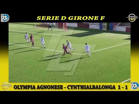 Serie D Girone F, Olympia Agnonese - Cynthialbalonga 1 - 1