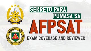 AFPSAT EXAM COVERAGE AND REVIEWER  TIPS TO PASS TH