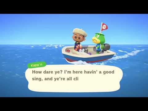 kapp'n calls me out for pressing a button - animal crossing