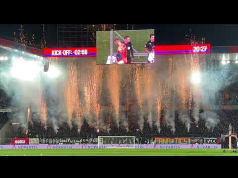 FC Basel vs YB: Feuerwerk beim Intro - 27.01.2024