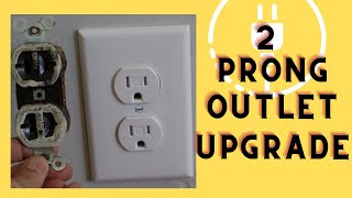 2 Prong Outlets - 2 Prong to 3 Prong Adapter - 2 Prong Outlet Upgraded to 3 Prong
