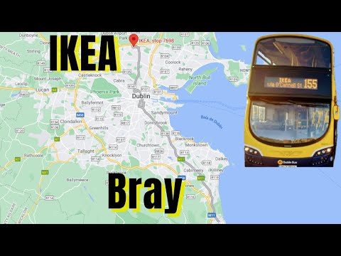 Bray to Ikea Dublin Bus Route 155 CoWicklow through Dublin city Centre to Ikea Ballymun Dublin