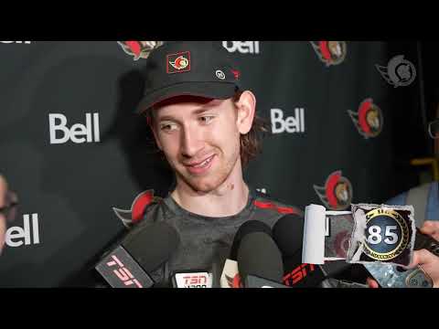 Ridly Greig, Shane Pinto, Jake Sanderson, Claude Giroux Postgame Availability vs MTL