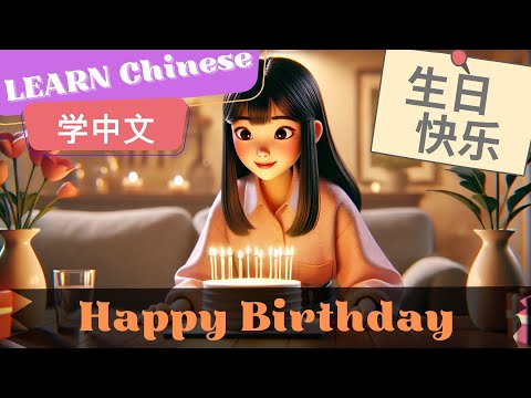 Happy Birthday生日快乐 | Slow and Normal Speeds | Learn Mandarin Chinese | Listening and Speaking HSK3