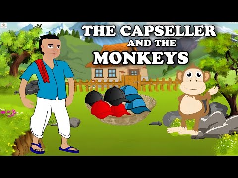 The Cap Seller & The Monkeys story | English stories for kids |  Vishruti Tutorial |