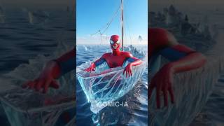 Olha o que aconteceu com o Spiderman no barco de gelo…