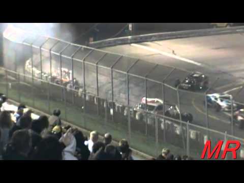 Andrew Krause Sportsman Crash At Wall Stadium Speedway 5-31-14