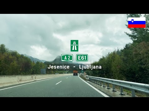 [4KHDR] Driving in Slovenia: Avtocesta A2 E61 from Jesenice to Ljubljana