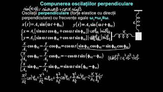 Compunerea oscilaţiilor perpendiculare.