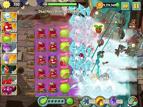 Plants vs Zombies 2 Dead Man's Booty Level 106-107-108-109-110 - The Cold Snapdragon Epic Saga II