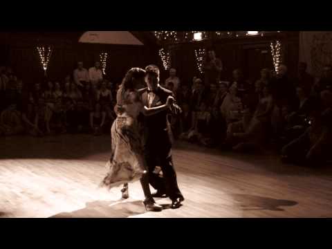  Sebastian Achaval  and  Roxana Suarez  are  dancing  to  a  milonga  at  Edinburgh International Tango Festival  in  2014