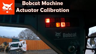 Bobcat Actuator Calibration using machine controls not dealer laptop