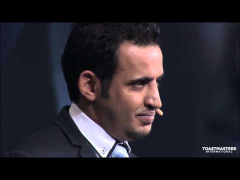 Toastmasters public speaking champion Mohammed Qahtani