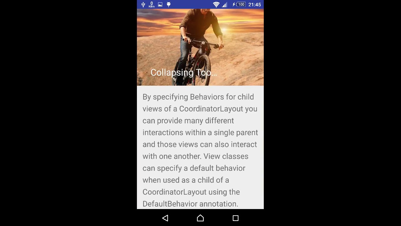Create a CollapsingToolbar using Coordinatelayout in android - Android Studio || BDSide