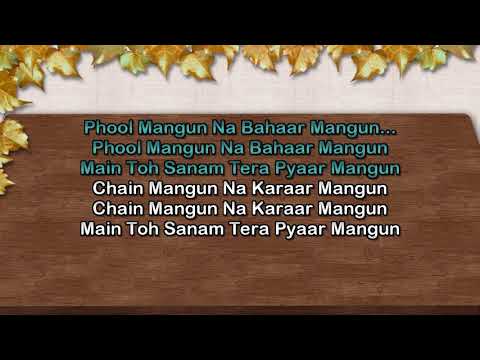 Phool Mangu Na Bahar Mangu Karaoke Udit Narayan