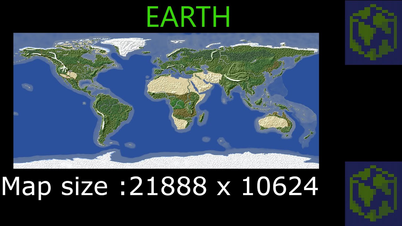 Earth 1:750 1.19 Minecraft Map