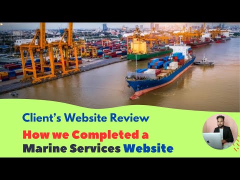 Marine Services Website — client website video