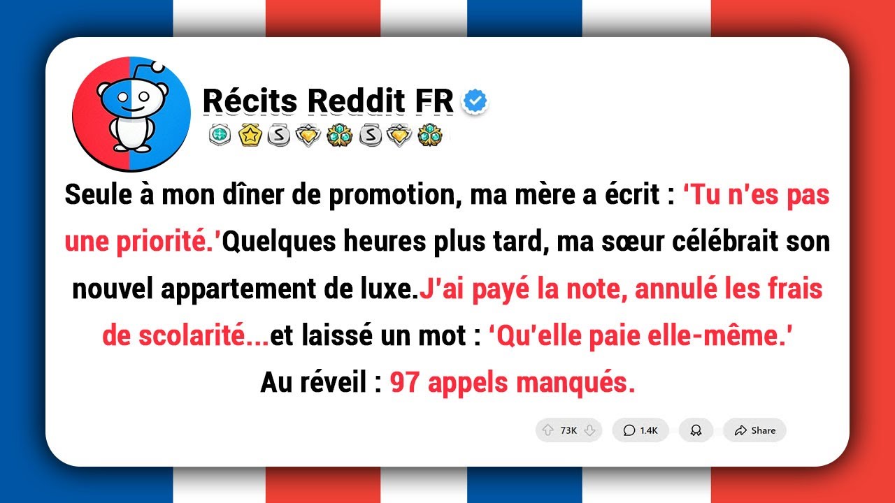 «Tu n’es pas exactement une PRIORITE en ce moment », m’a écrit ma MERE pendant que j’étais assise...