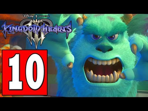 KINGDOM HEARTS 3: Walkthrough Part 10 LEVEL MONSTROPOLIS / Defeat the Giant Unversed.