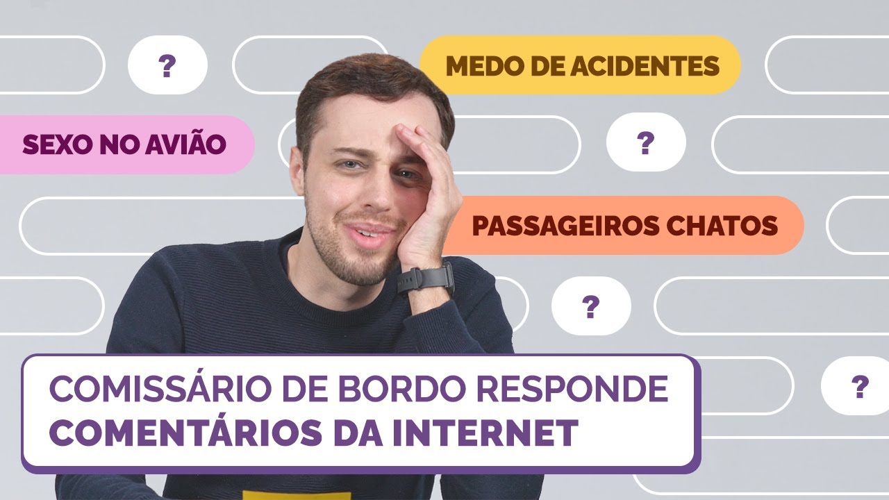 Comissário de bordo responde sobre maquiagem pesada, medo de acidentes e sexo no avião