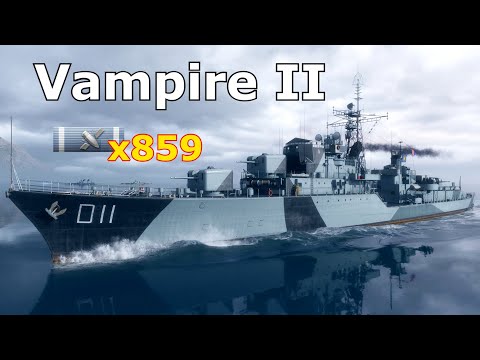 World of WarShips Vampire II - 5 Kills 307K Damage