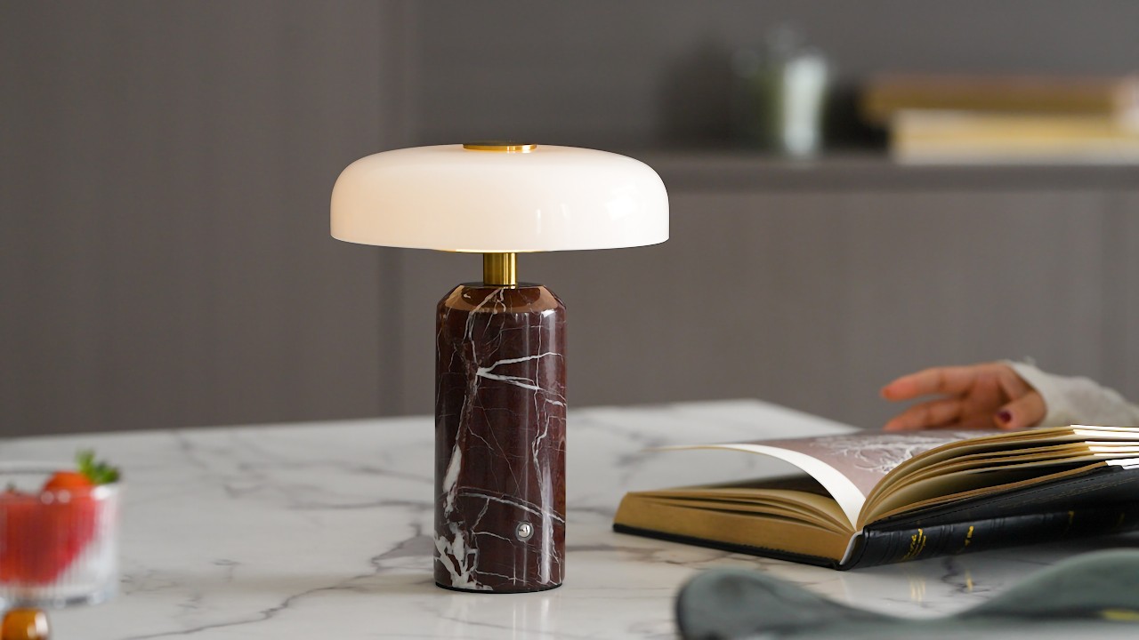 Lunara Marble Table Lamp - Video 1